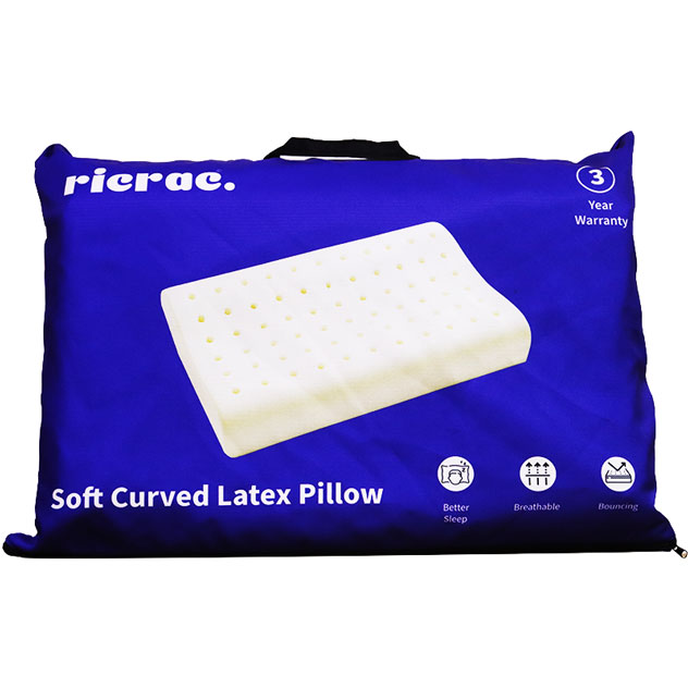 Ricrac Soft Curved Latex Pillow Gray image number 0