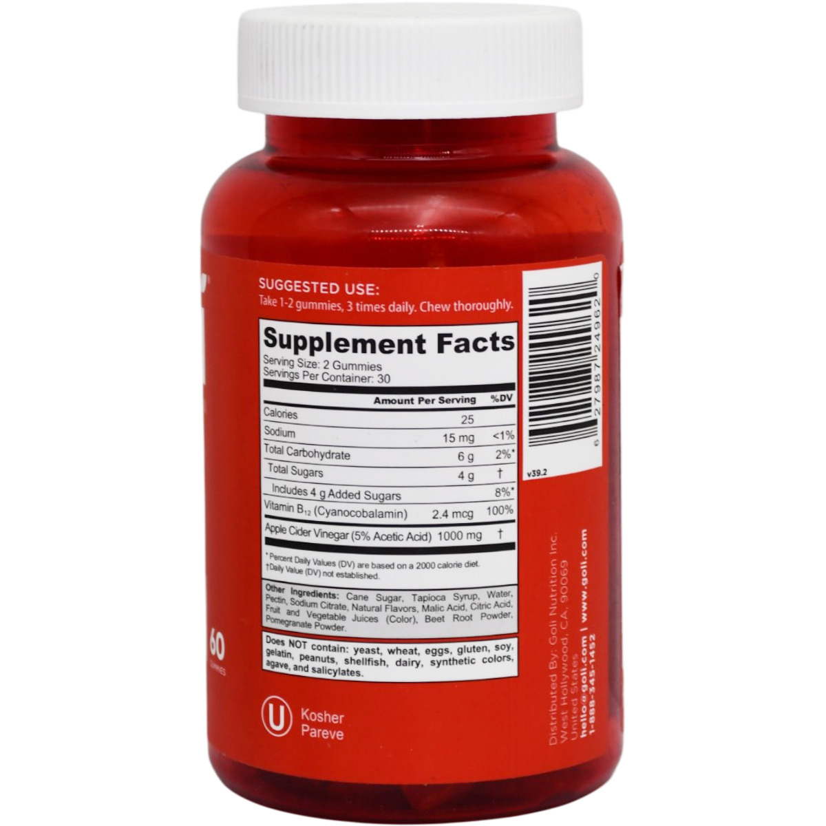 Goli Nutrition Apple Cider Vinegar 60 Gummies image number 2