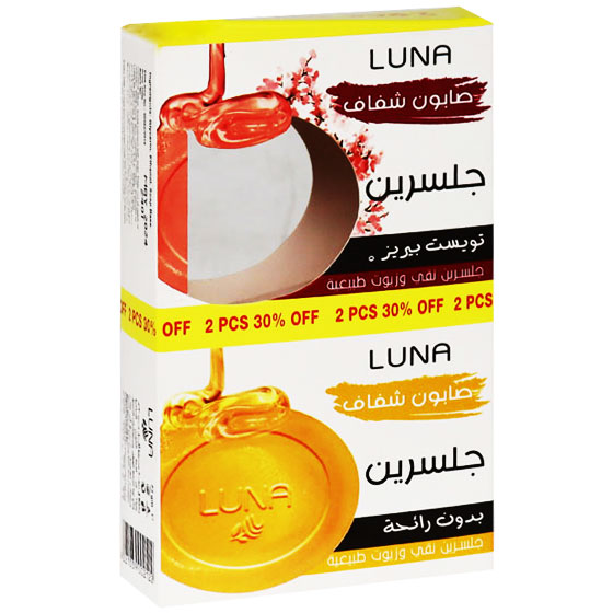 Luna Glycerin (Perfume Free + Twist Berry) Soap 2 x 72gm 30% (Offer Pack) image number 0