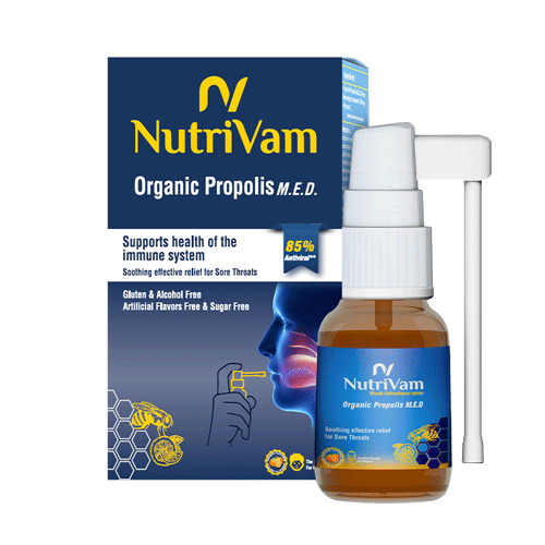Nutrivam Propolis Mouth Refreshener Spray 20ml ( Support Immune system ) image number 0
