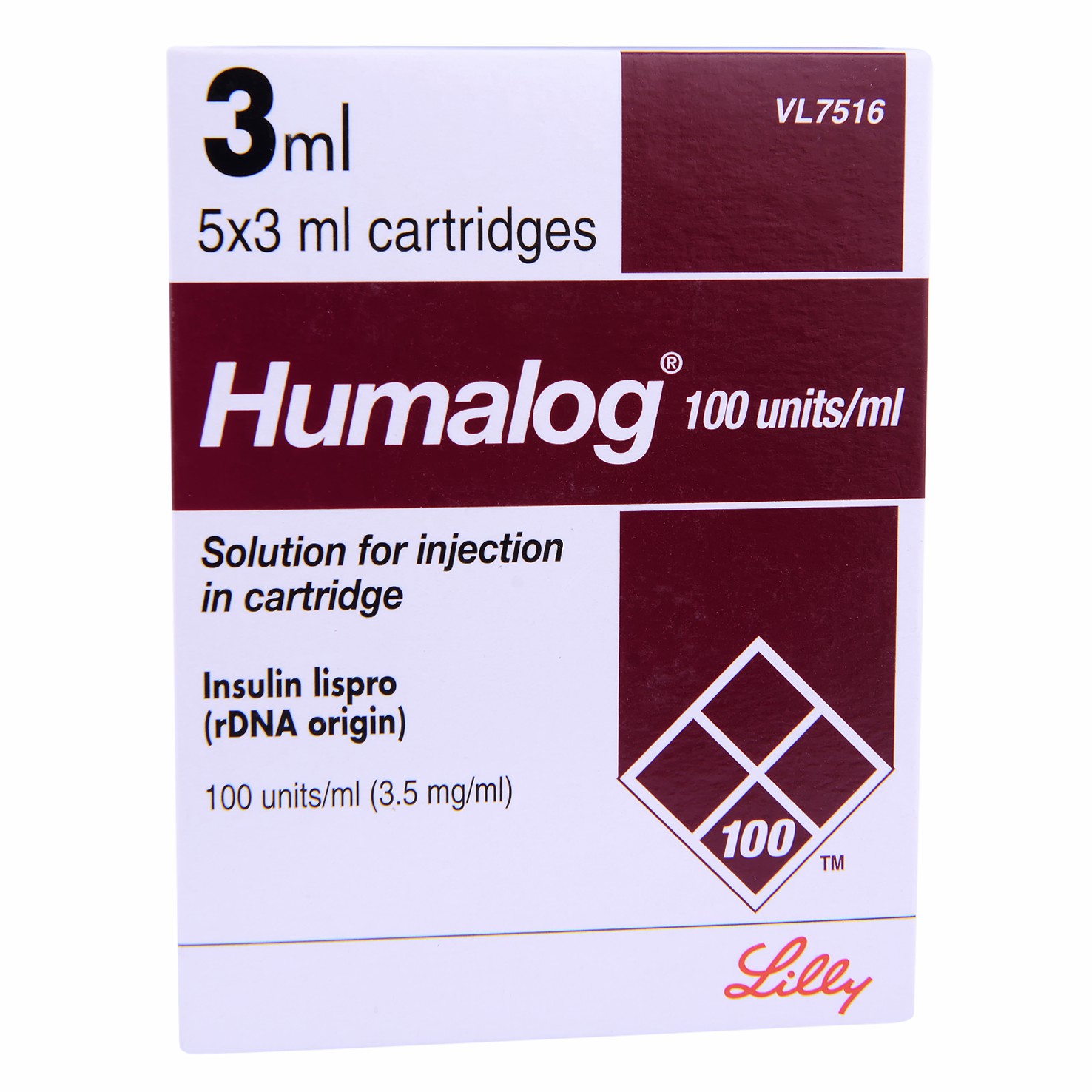 Humalog 100U/ml 3mlx 5Penfill (Refrigerated) image number 0