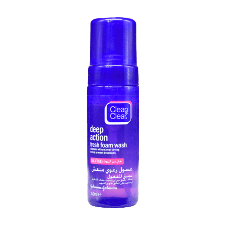 Clean & Clear Deep Cleanser Fresh Foam Wash 150ml image number 0