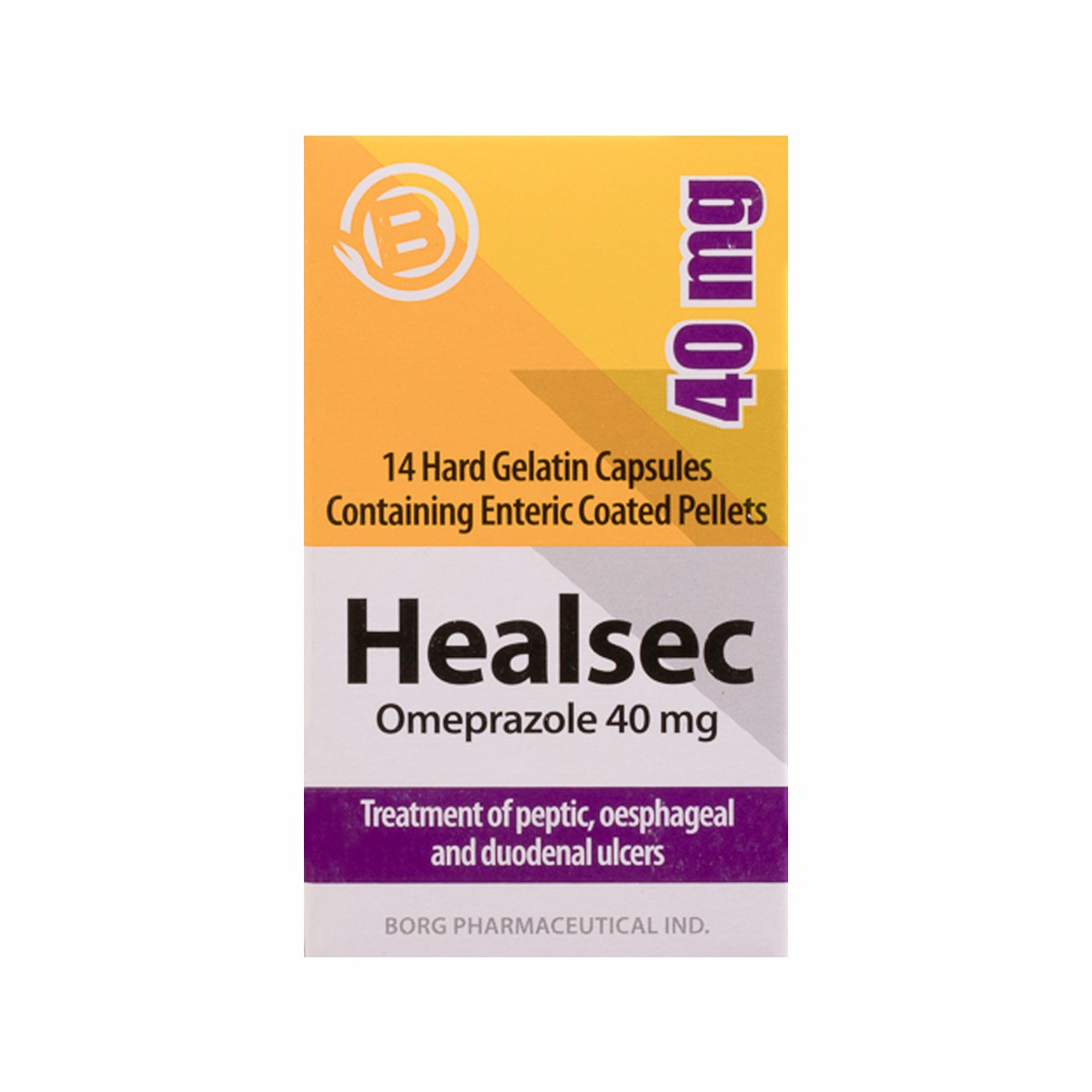 Healsec 40mg 14 Capsules image number 0