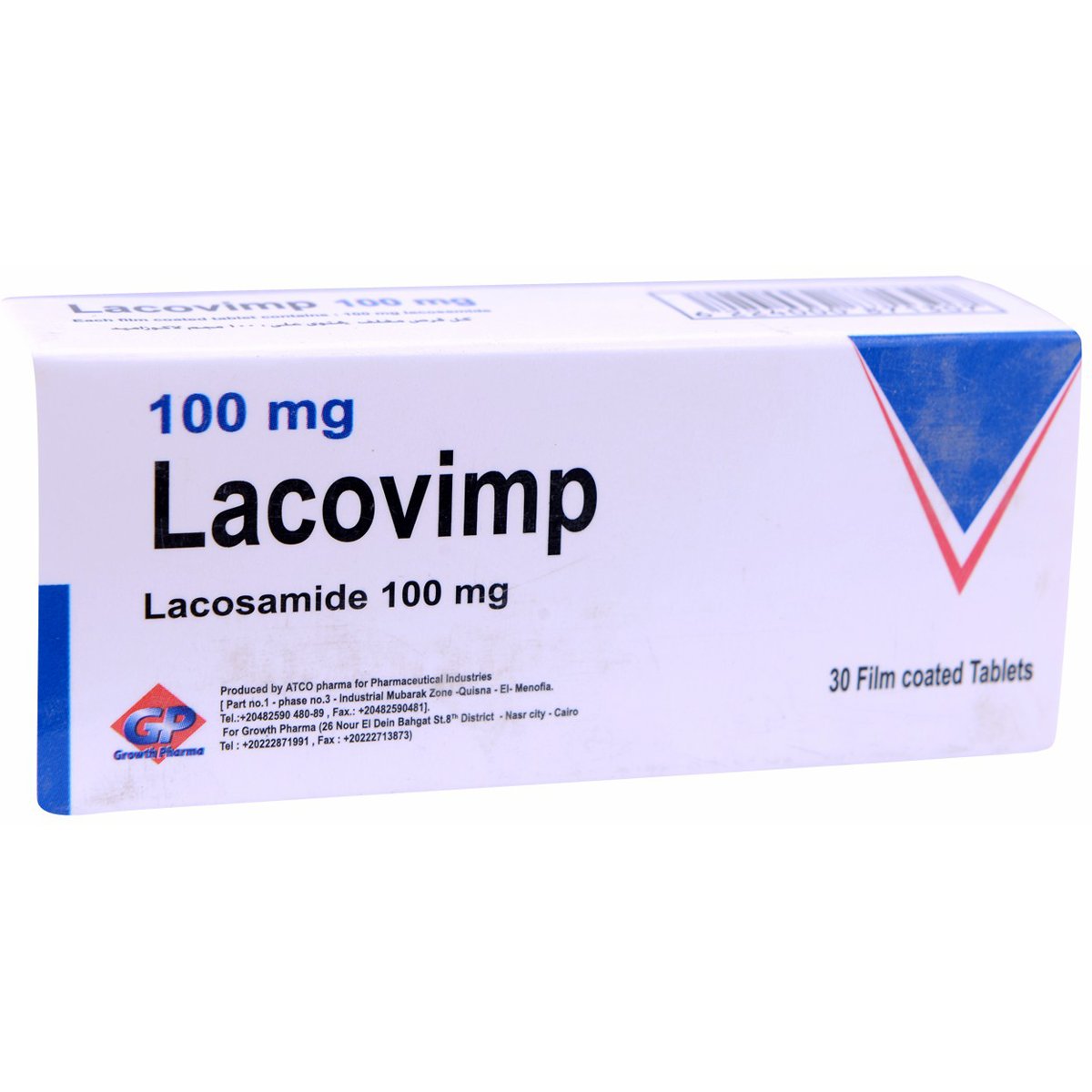 Lacovimp 100mg 30 Film Coated Tablets image number 0