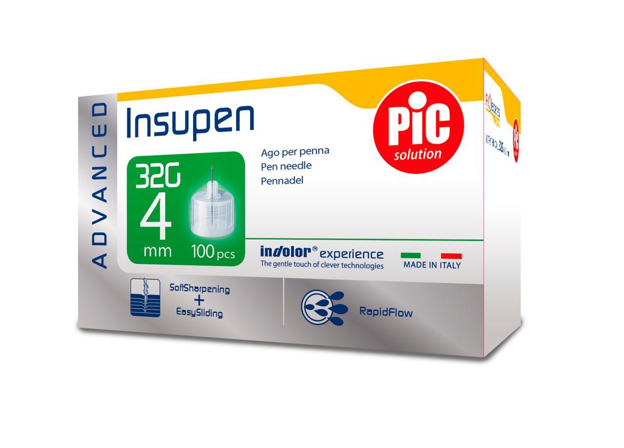 Insupen 4mm x 32G 100 Pen Needles Advanced/Pic image number 0
