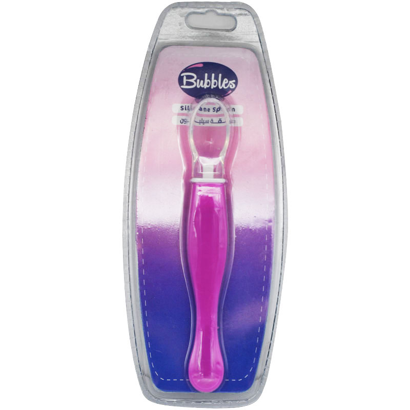 Bubbles Silicone Spoon Pink image number 0