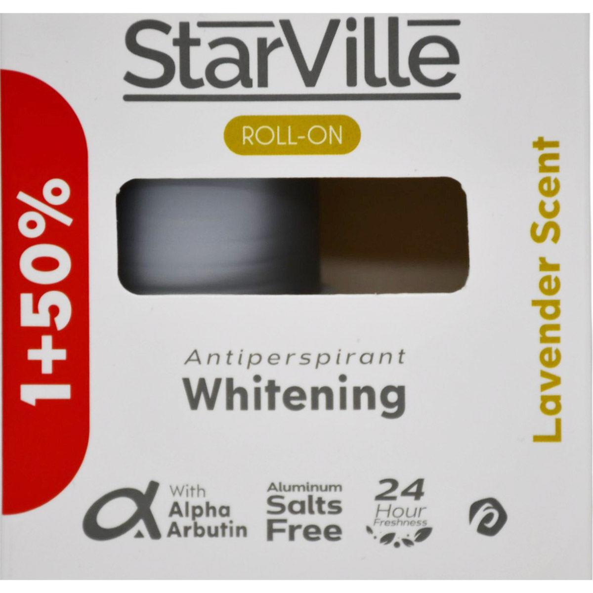 StarVille Whitening Anti Perspirant Roll On 2x60ml (Special Offer) image number 0
