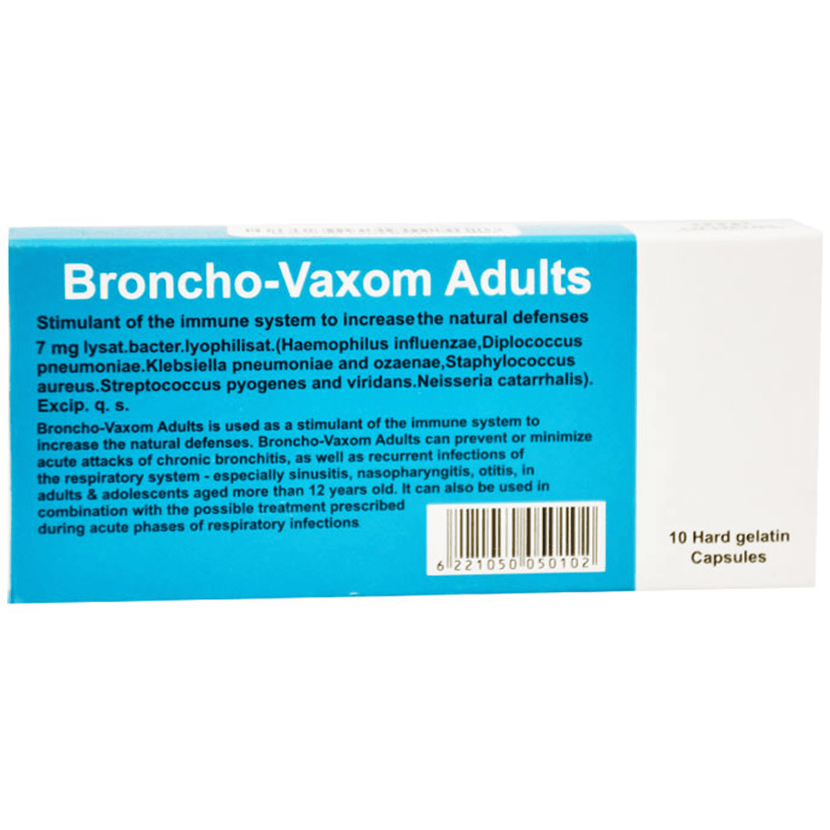 Broncho Vaxom Adult 10 Capsules image number 0