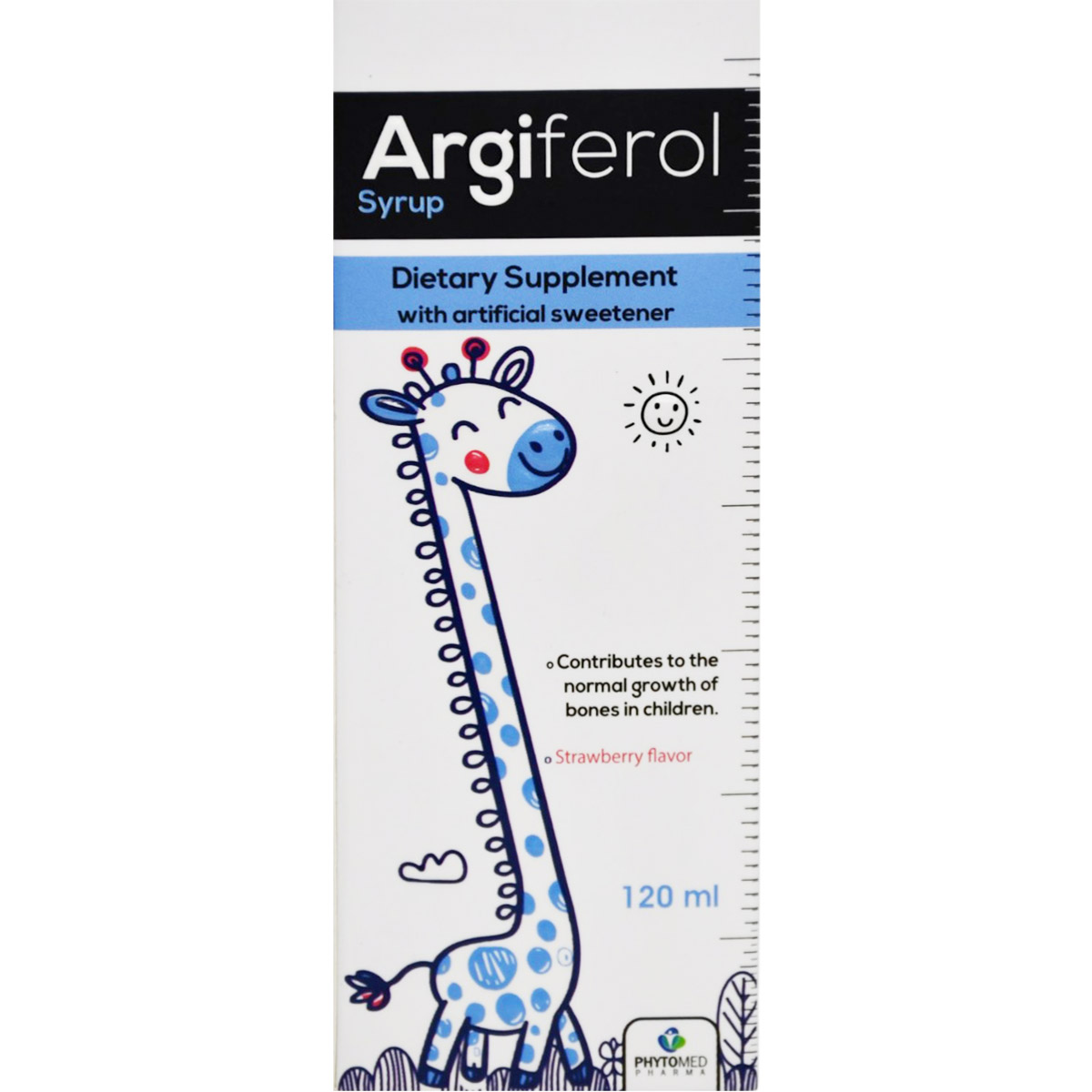 Argiferol Strawberry Flavor Syrup 120ml image number 0