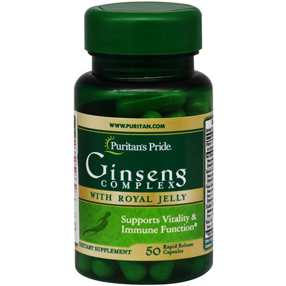 Puritan's Pride Ginseng Complex with Royal Jelly 50 capsules image number 0