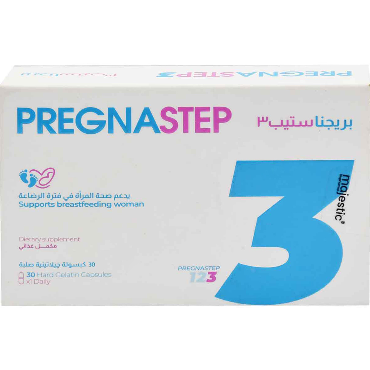 Pregnastep (3) 30 Hard Gelatin Capsules image number 0