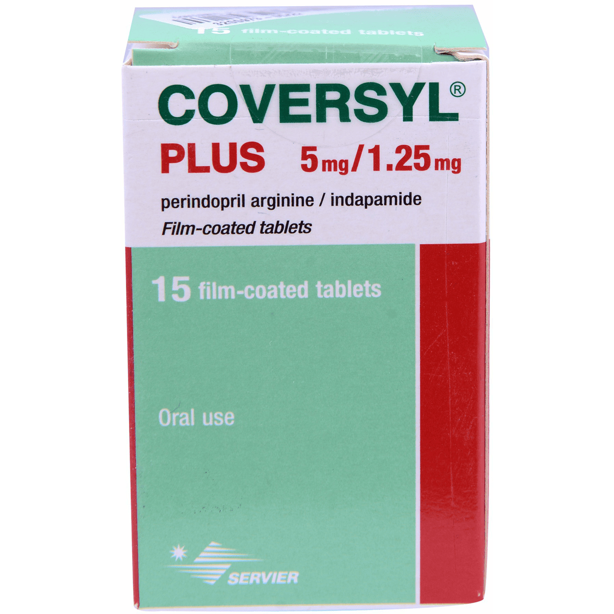 Coversyl Plus 5Mg/1.25mg 15 Film Coated Tablets image number 0