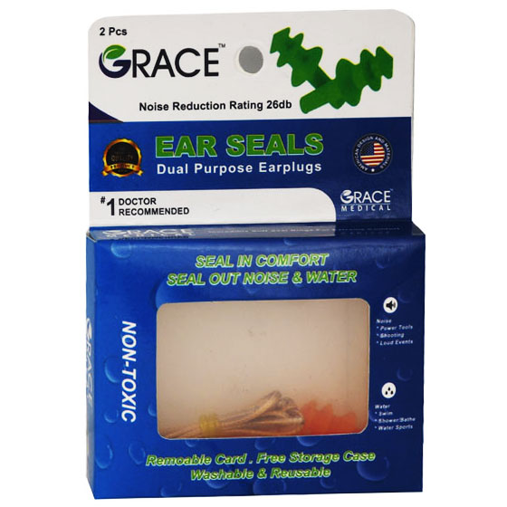 Grace Ear Seals Noise and Water Ear Plugs 2 pieces image number 0