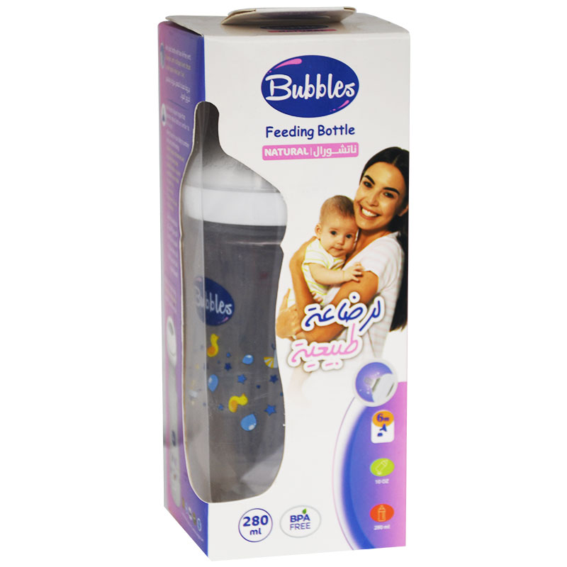 Bubbles Natural Bottle White (6) M 280ml image number 0
