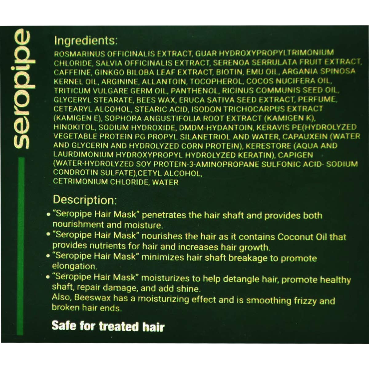 Seropipe Hair Mask Moisturizes 225gm image number 1