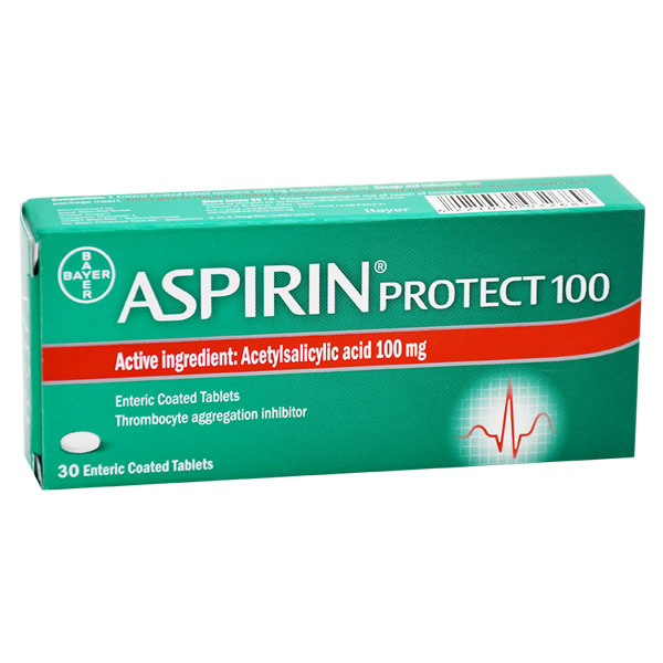 Aspirin Protect 100mg 30 Enteric Coated Tablet image number 0