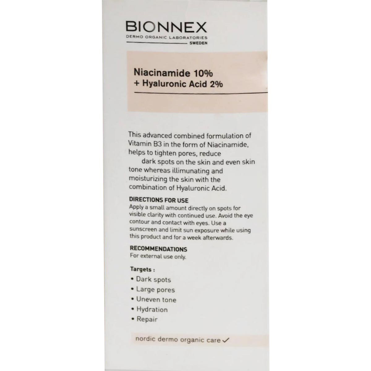 Bionnex The Nordea Niacinamide + Hyaluronic Acid Serum 30ml image number 1