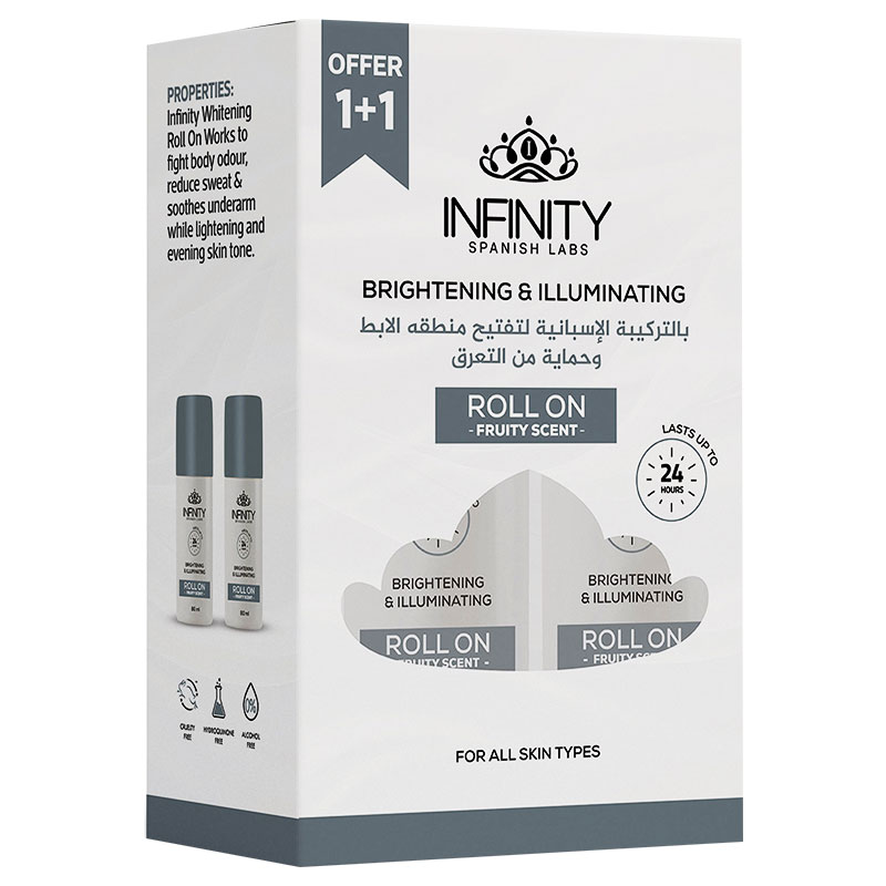 Infinity Fruity Scent Deodorant Roll On 2X80ml (Offer Pack) image number 0