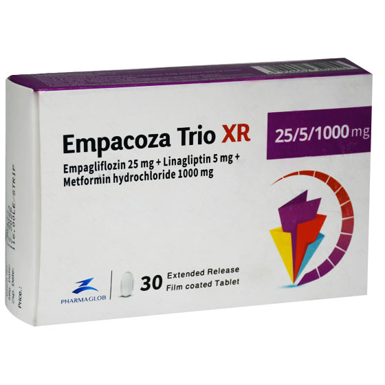Empacoza Trio XR 25/5/1000mg 30 Tablets image number 0