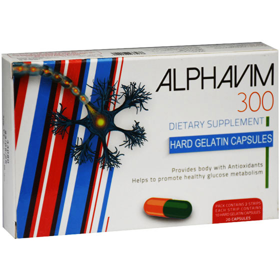 Alphavim 300mg 20 Hard Gelatin capsules image number 0
