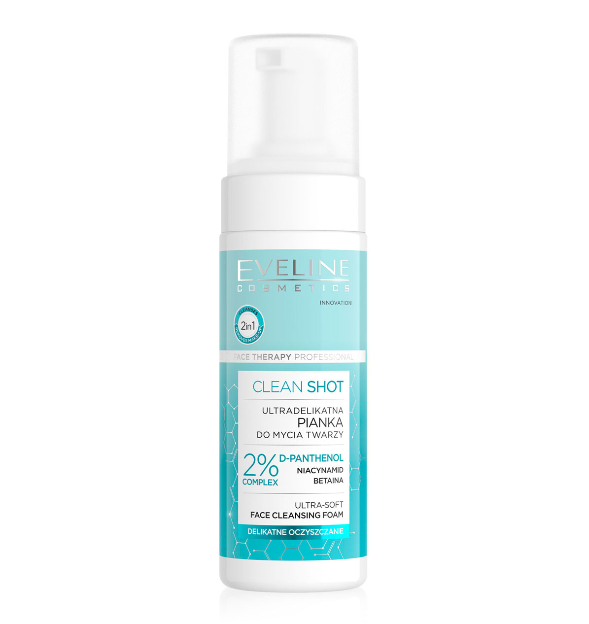 Eveline Clean Shot Face Cleansing Foam 150ml image number 0