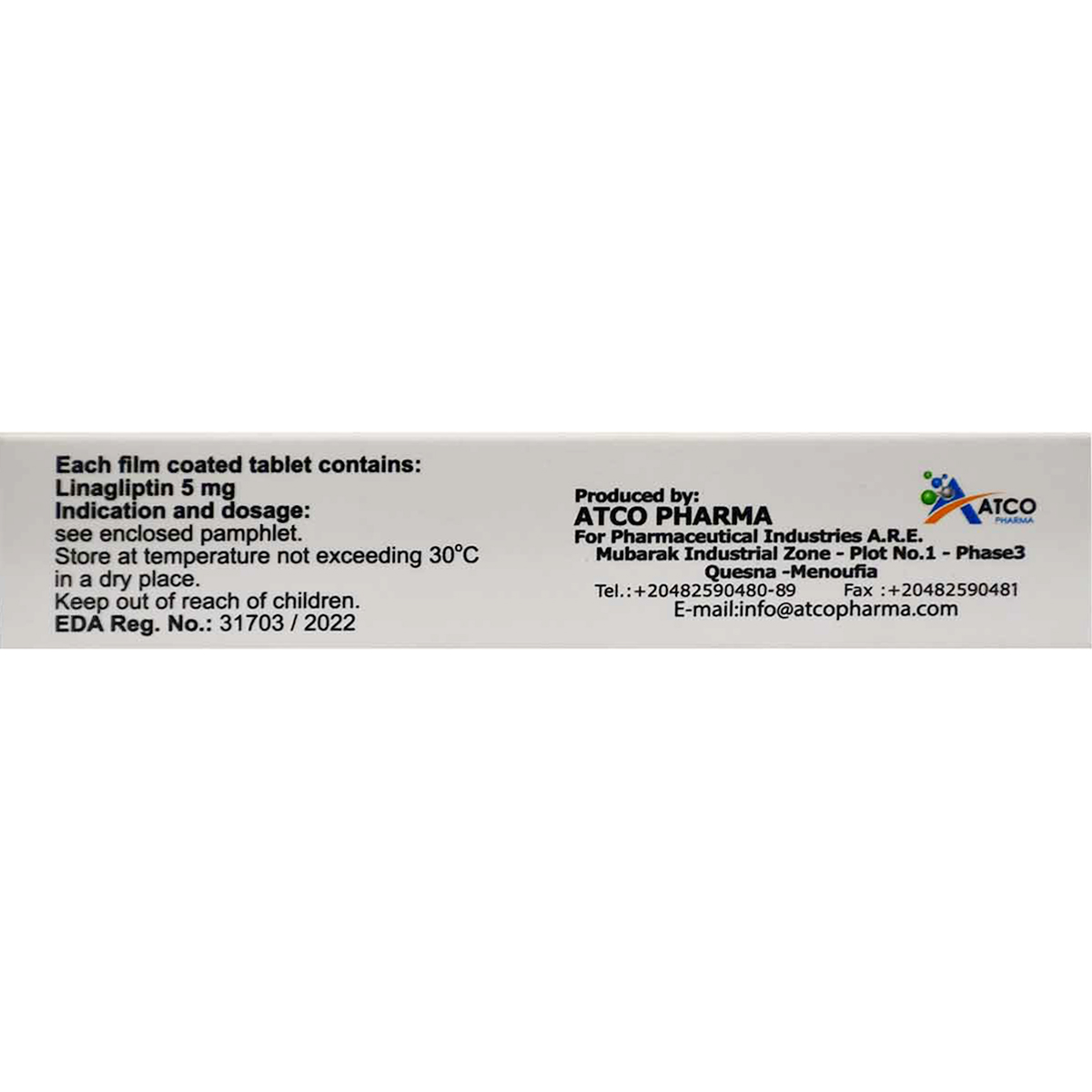 Glucoliptin 5 mg 30 Film Coated Tablets image number 1