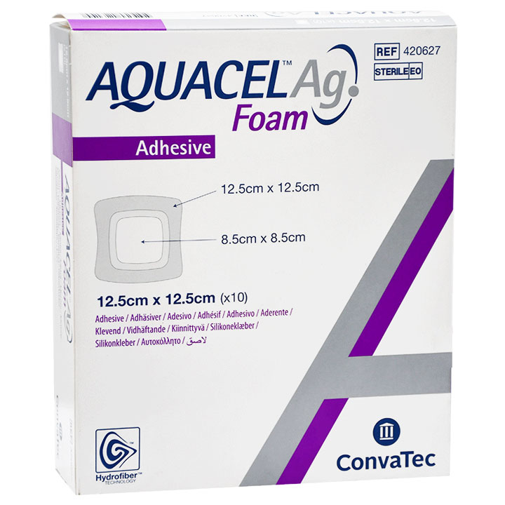 Aquacel Ag Foam Adhesive 12.5X12.5Cm 10 Units image number 0