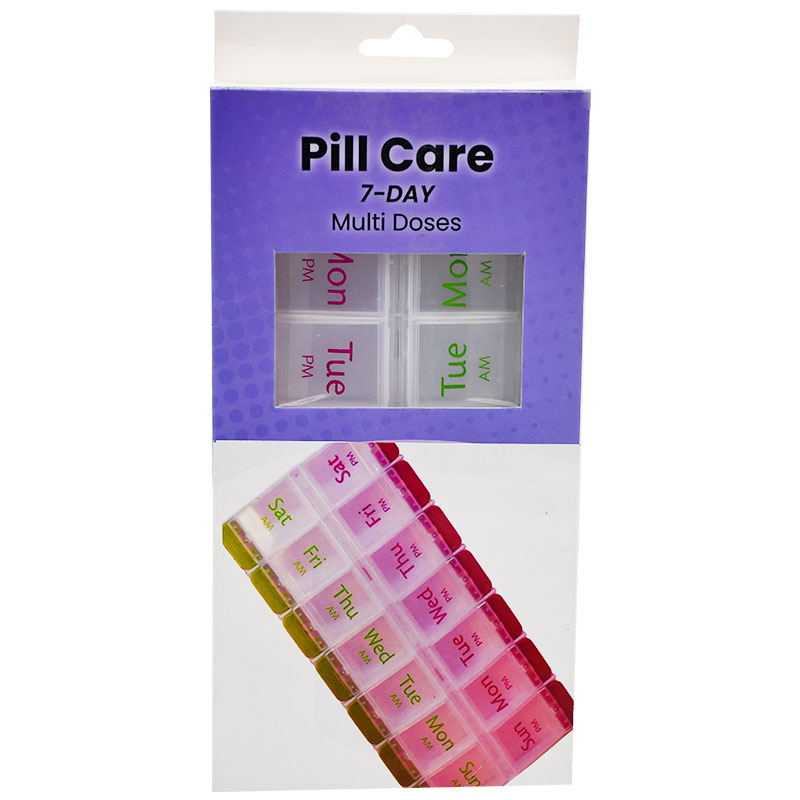 Pill Care 7 Day 2 Doses (Am/Pm) With Button/204 image number 0