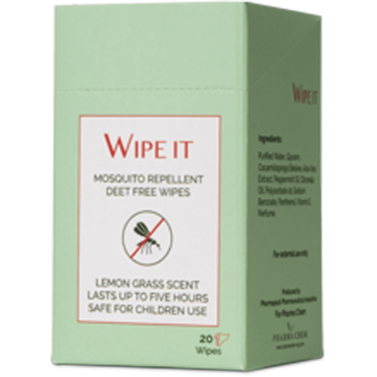 Wipe It Mosquito Repellent Deet Free Wipes 20 Pieces image number 0