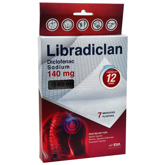 Libradiclan 140mg 7 Medicated Plasters image number 0