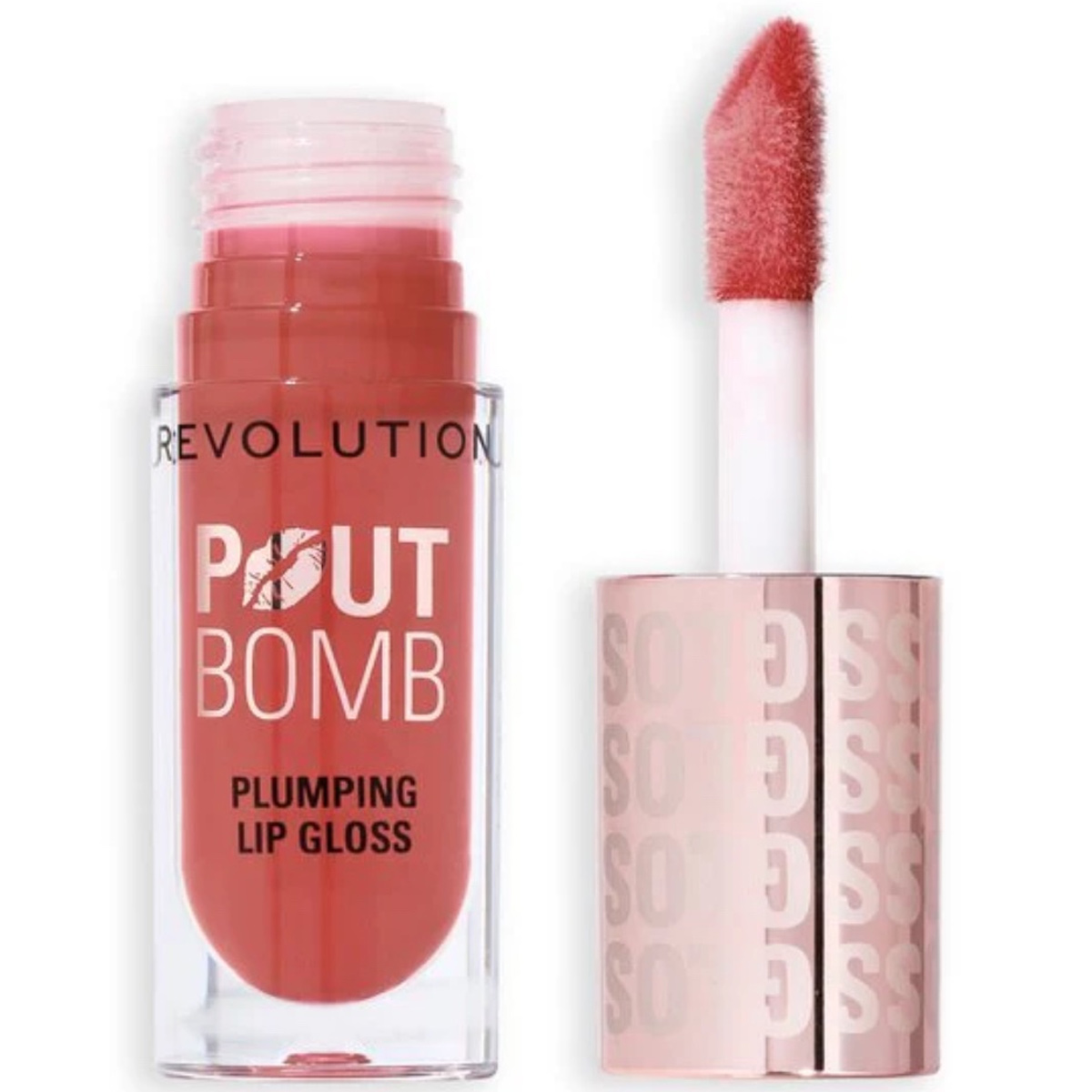Revolution Pout Bomb Plumping Gloss Melba Warm Peach image number 0