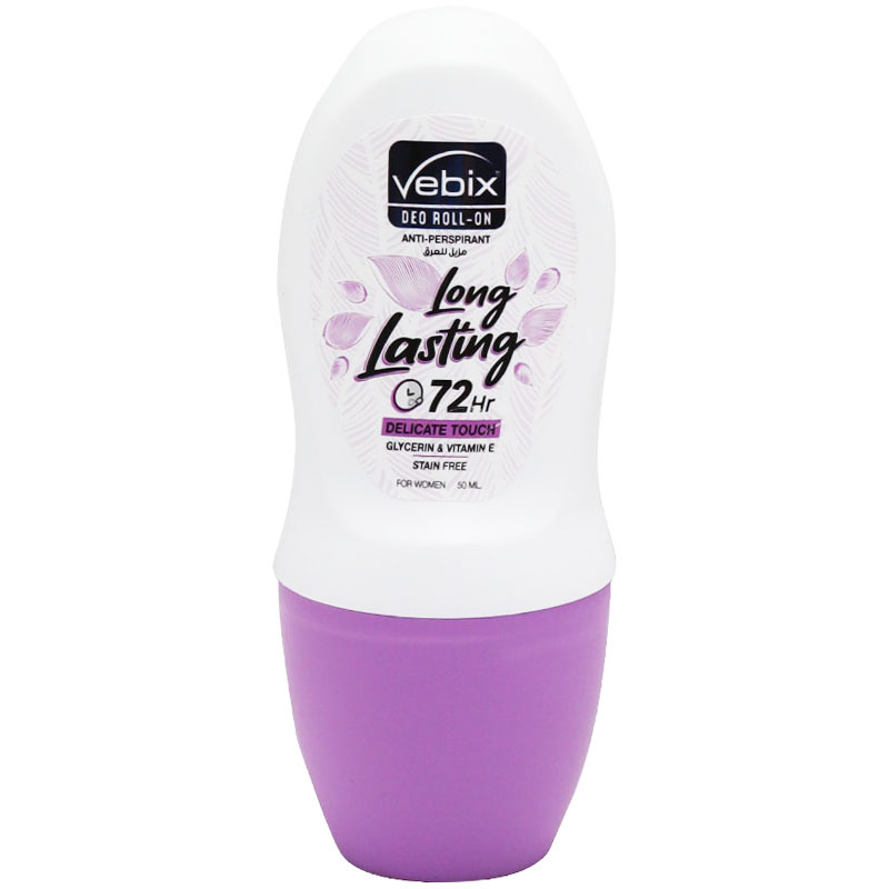 Vebix Long Lasting Delicate Touch Deodorant Roll On for Women 50ml image number 0