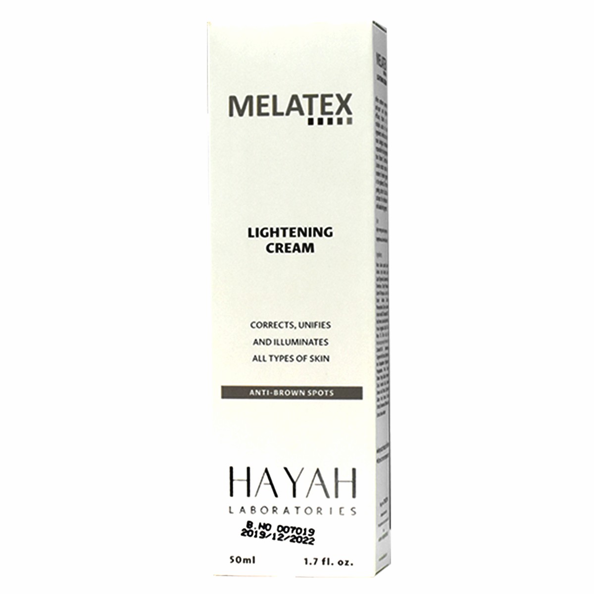 Melatex Lightening Cream Anti Brown Spots 50ml image number 0