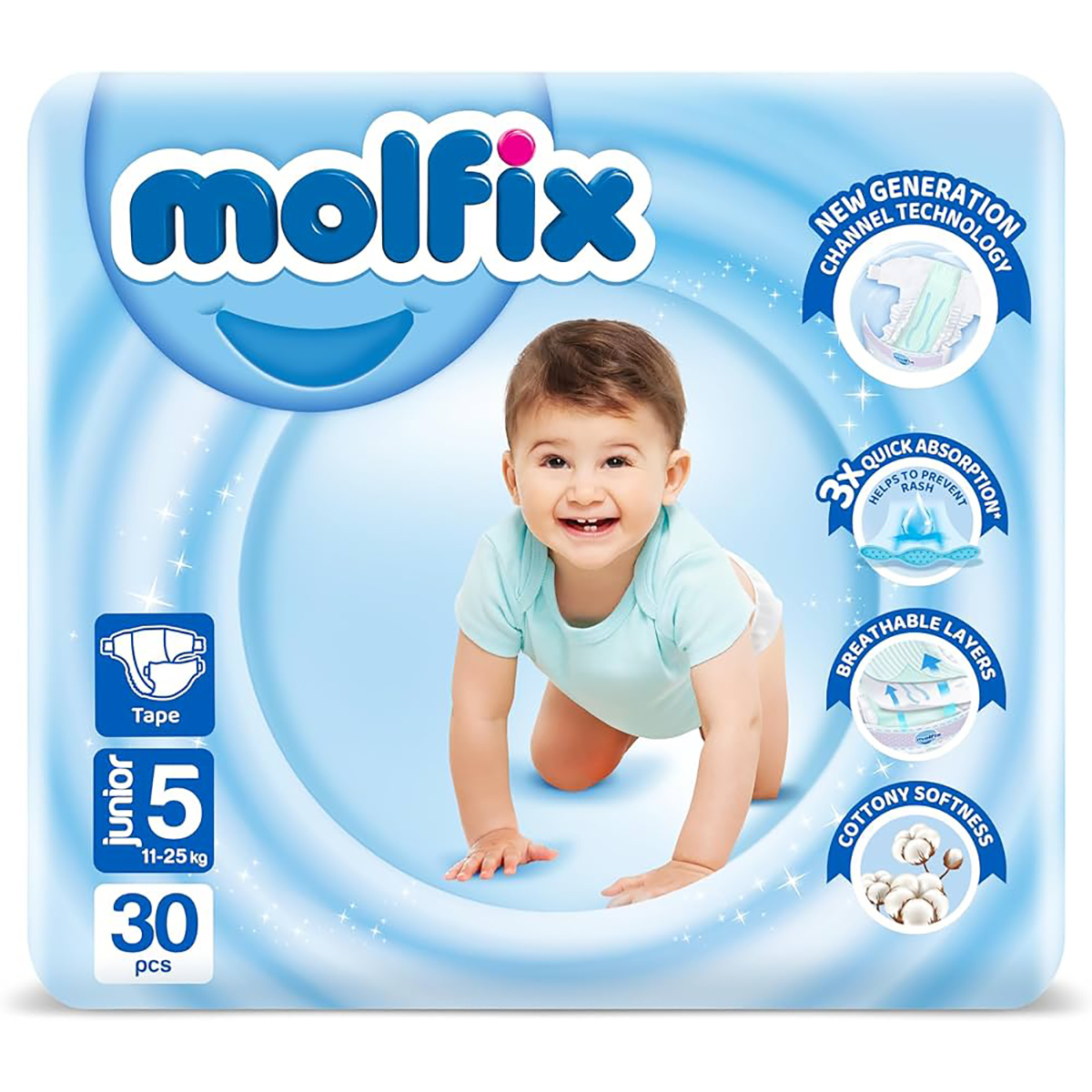 Molfix (5) Junior (11-25Kg) 30Pcs image number 0