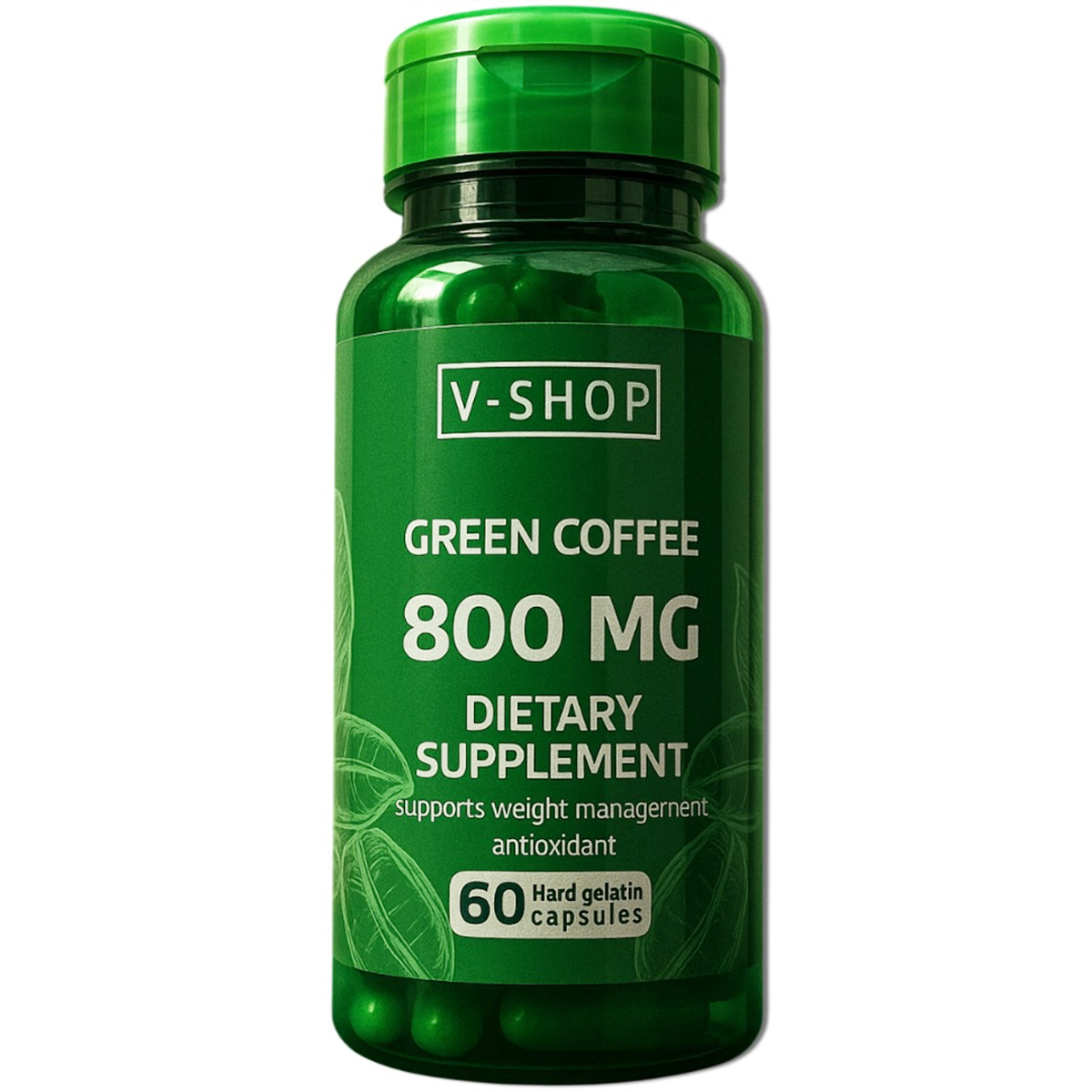 V Shop Green Coffee 800 mg 60 Hard Gelatin Capsules image number 0