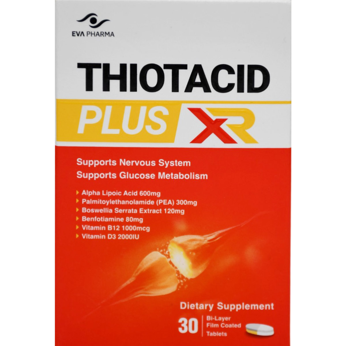 Thiotacid Plus XR 30 Bilayer Film Coated Tablets image number 0