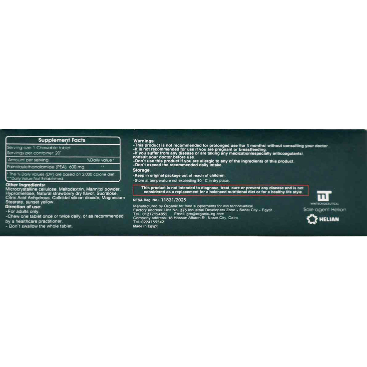 Cannapea 600 mg Strawberry Flavour 20 Chewable Tablets image number 1