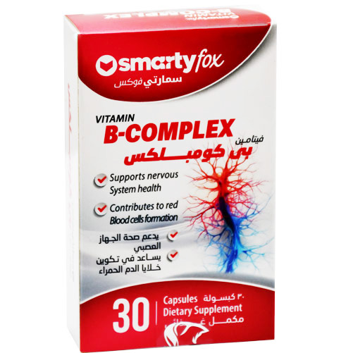 Smarty Fox Vitamin B-Complex 30 Hard Gelatin capsules image number 0