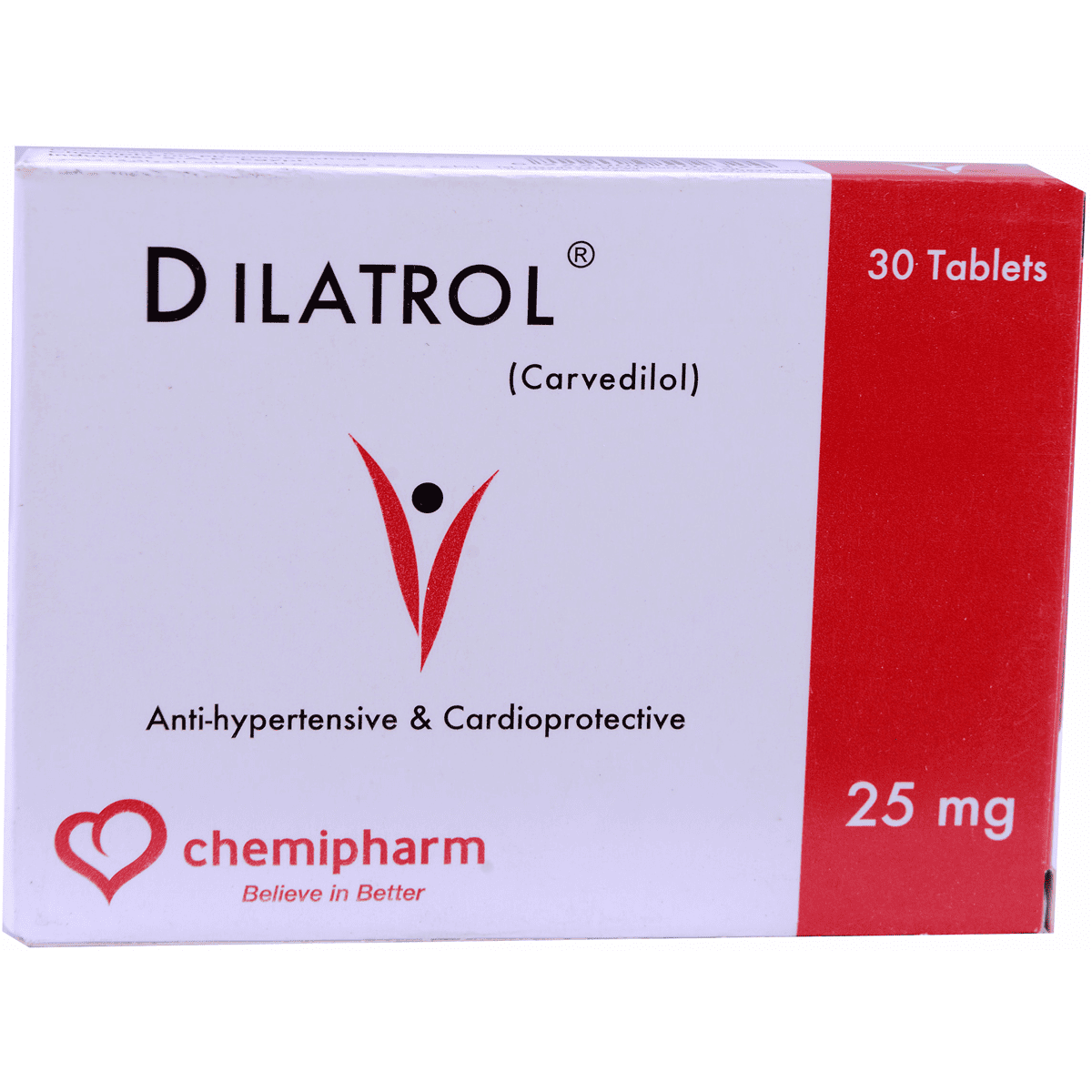 Dilatrol 25mg 30 Tablet image number 0
