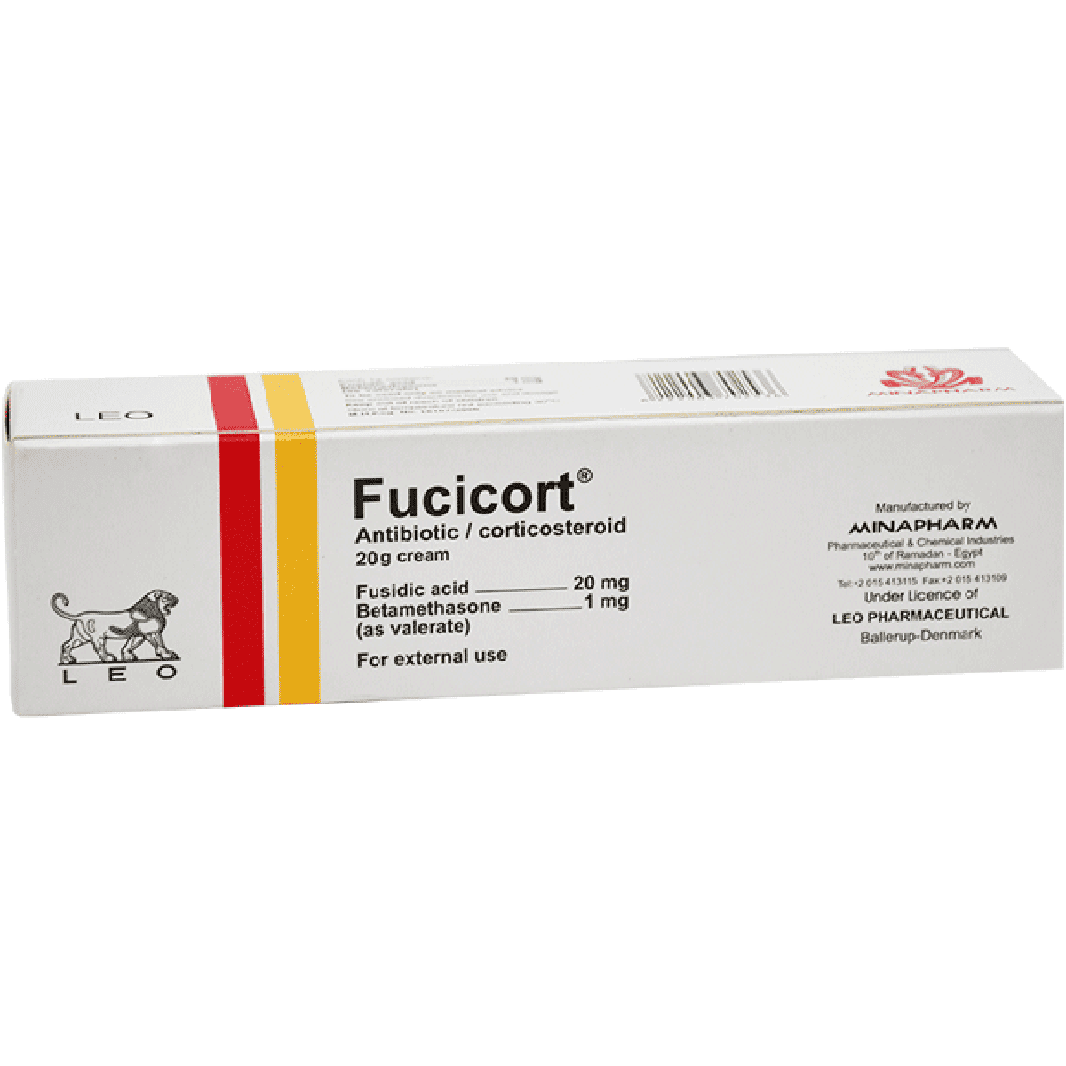 Fucicort (20mg + 1mg)/1 gm Cream 20gm image number 0