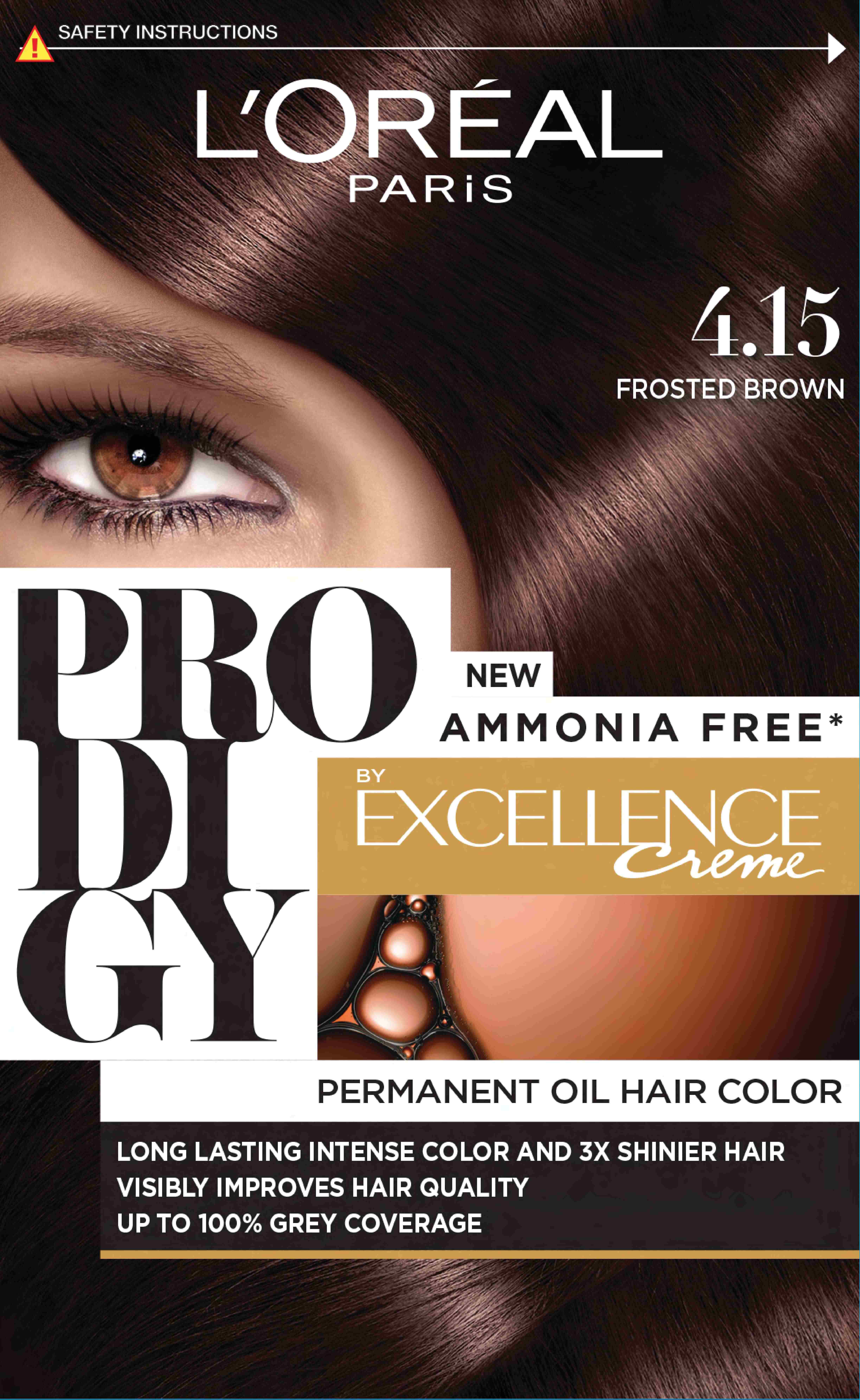 Loreal Prodigy Hair Color/4.15 Frosted Brown image number 0
