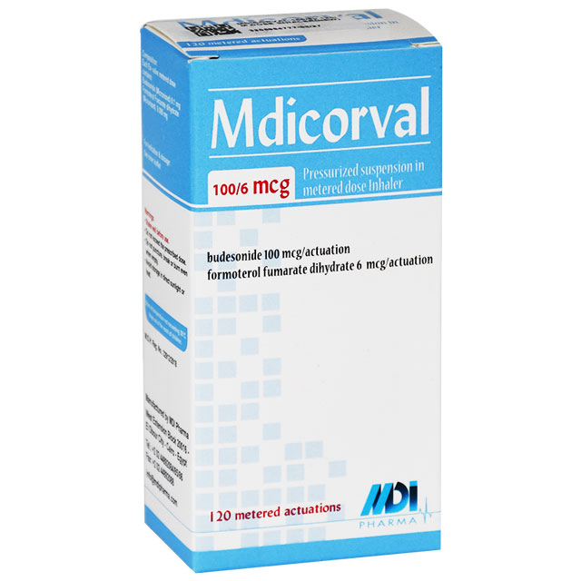 Mdicorval 100/6&micro; 120 Doses Inhaler image number 0
