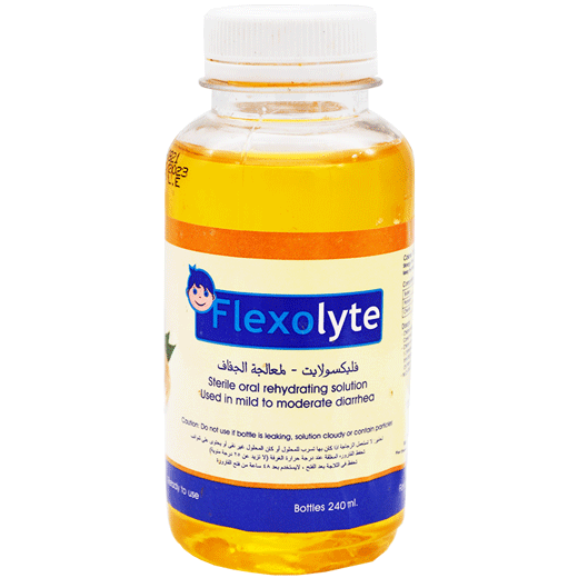 FlexoLyte Sterile Oral Rehydration Solution Orange Flavor Syrup 240ml image number 0