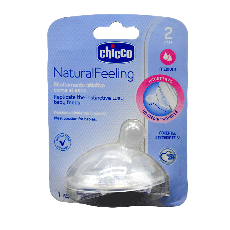Chicco Silicone Teat (2Months +)  (2Drop) 2pcs image number 0