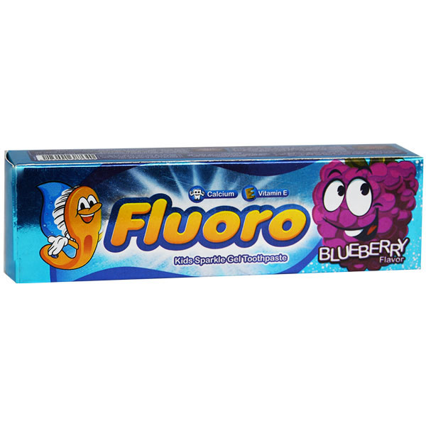 Fluoro Blueberry Kids Sparkle Gel ToothPaste 50gm image number 0