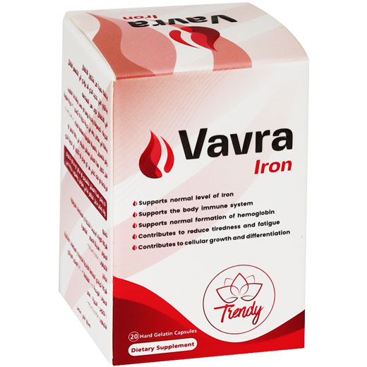 Vavra Iron 20 Hard Gelatin Capsules image number 0