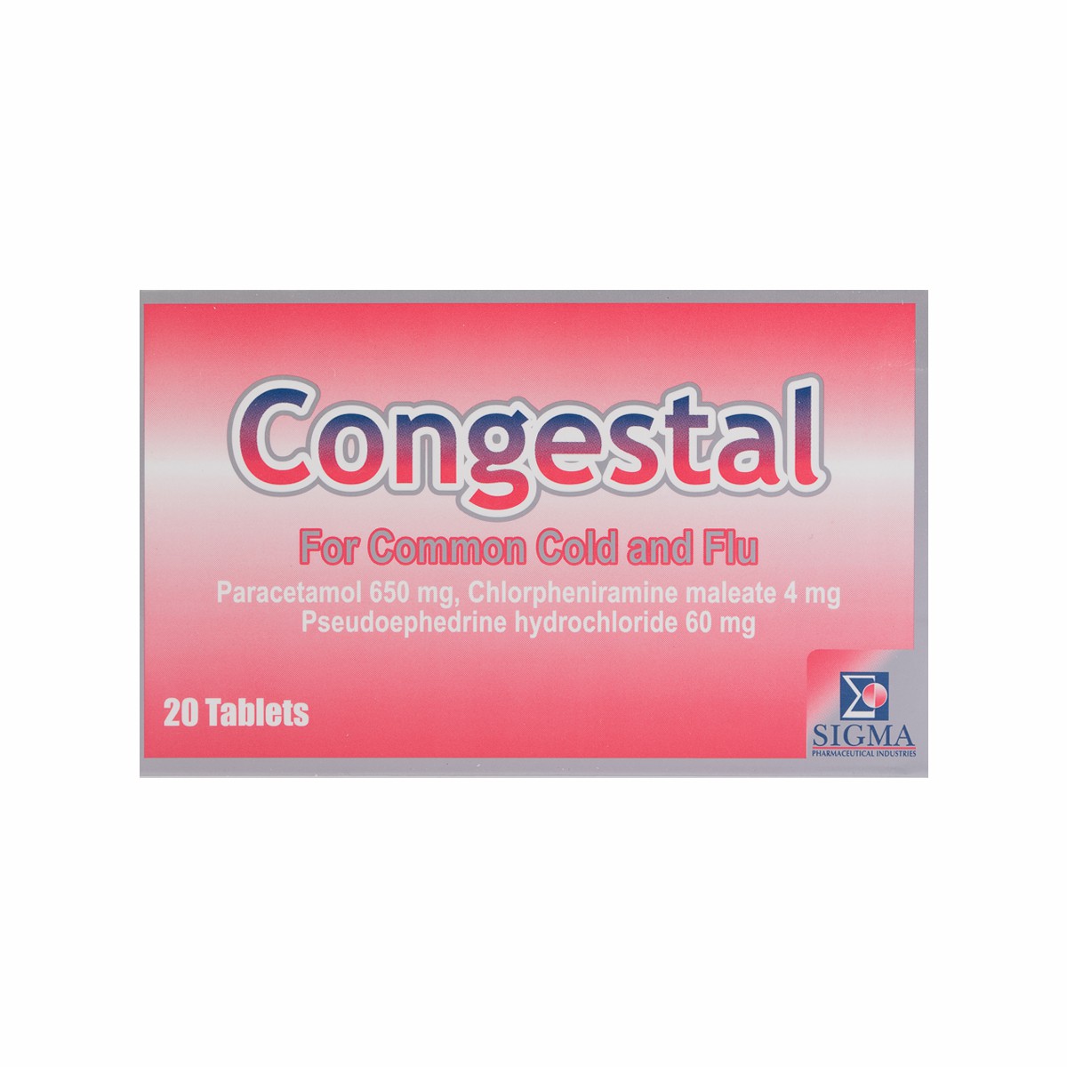 Congestal 20 Tablets image number 0