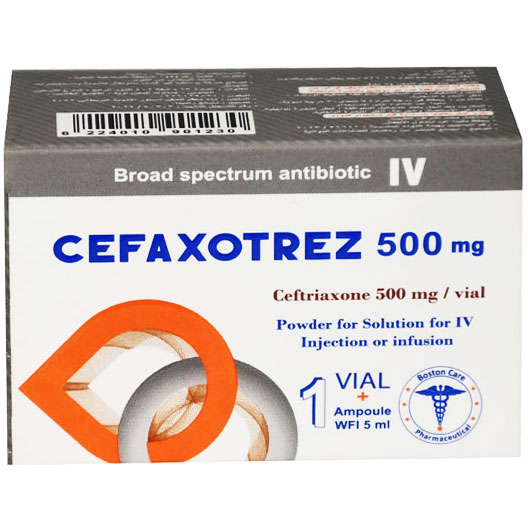 Cefaxotrez 500mg IV 1 Vial image number 0