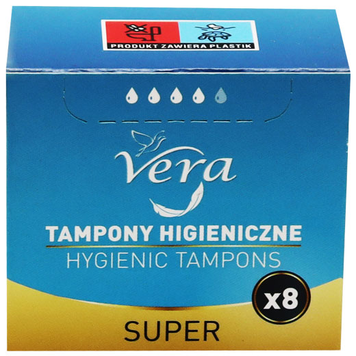 Vera Hygienic Tampons Super 8 Pieces image number 0