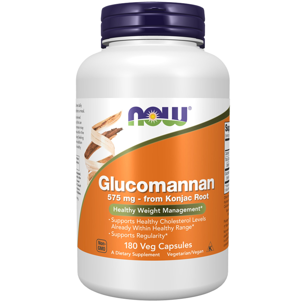 Now Glucomannan 575mg 180 Capsules image number 0